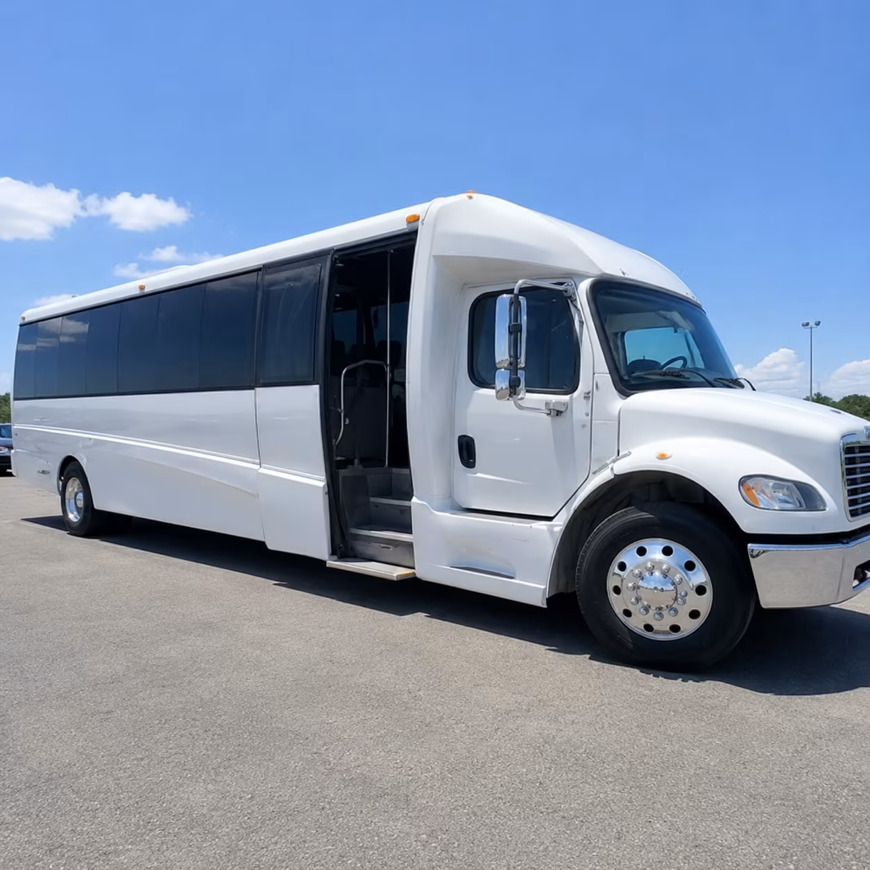 corporate and convention buses for riverside business events