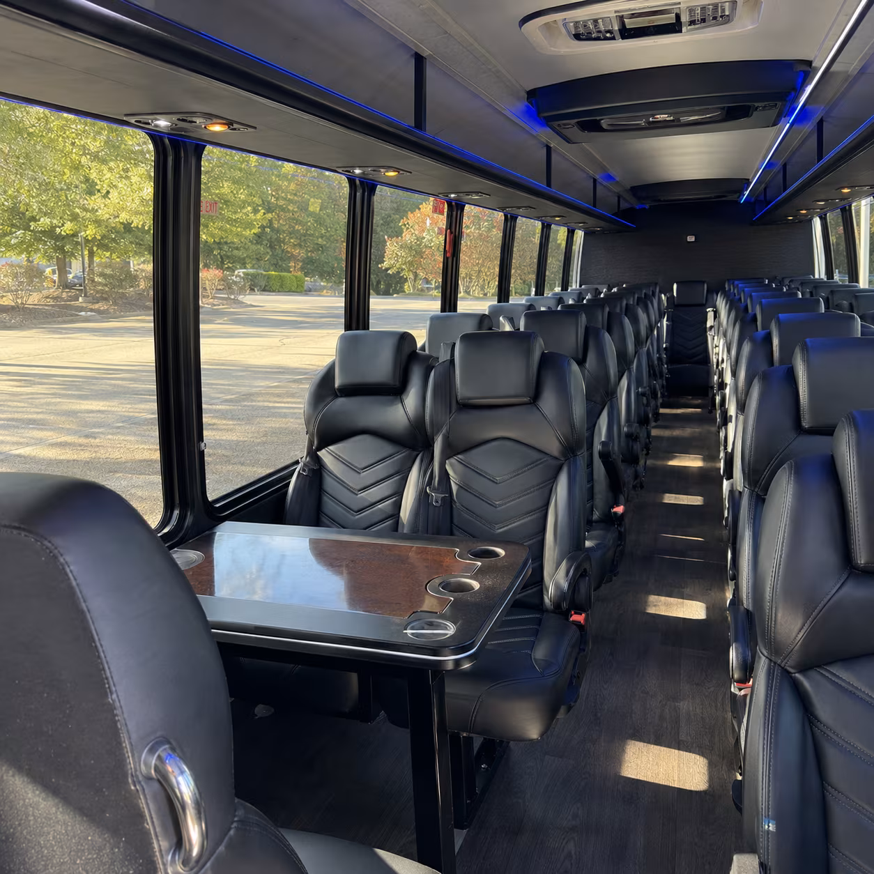 riverside 28 passenger minibus inside