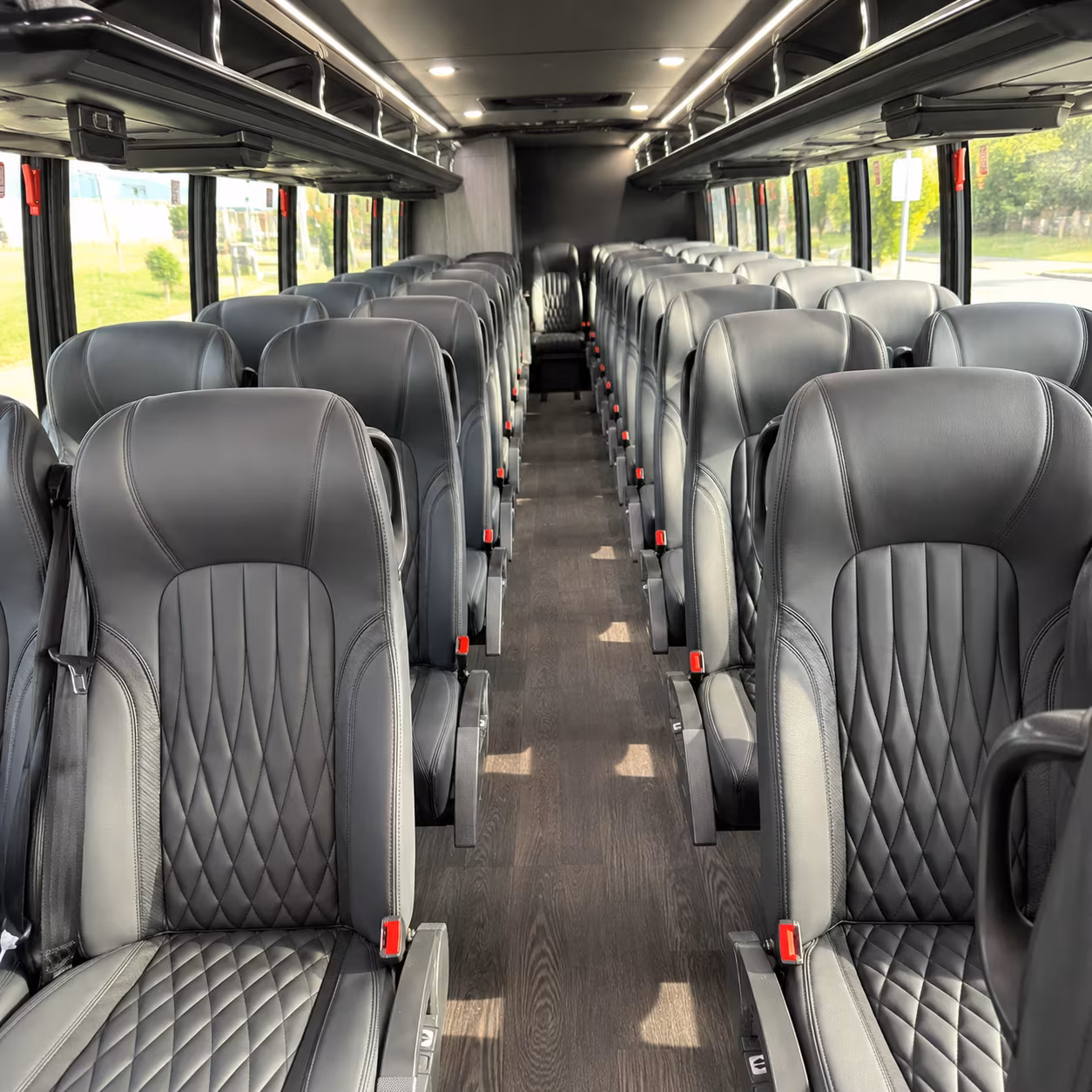 riverside 28 passenger minibus interior