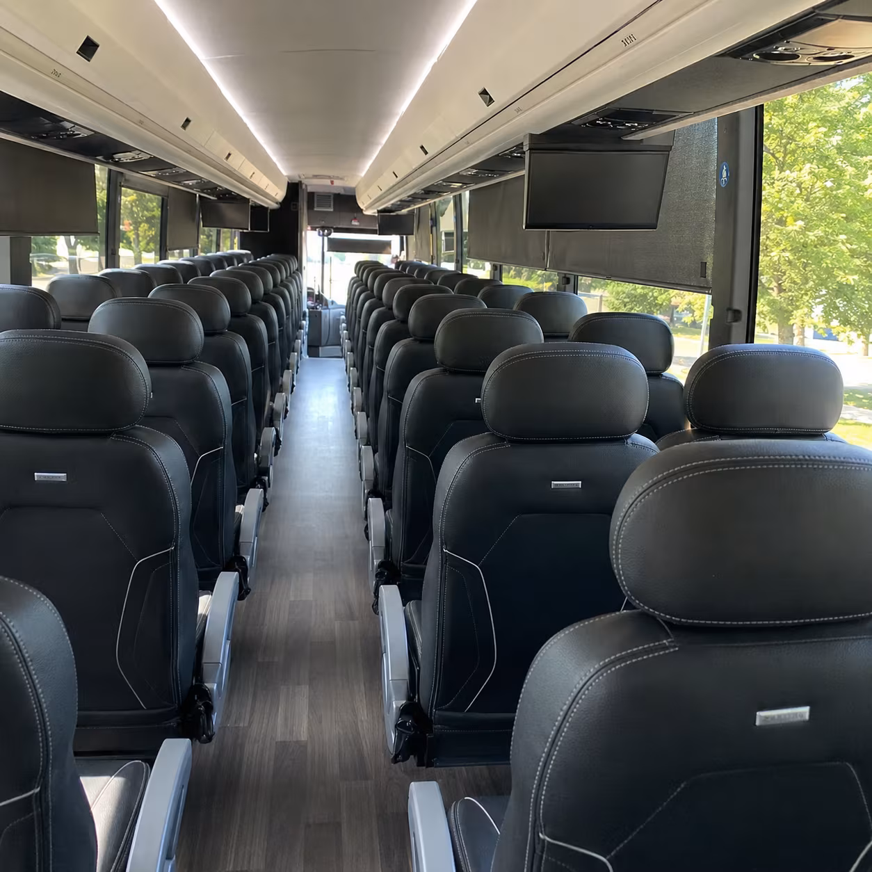 riverside 56 passenger charter bus interior